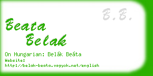 beata belak business card